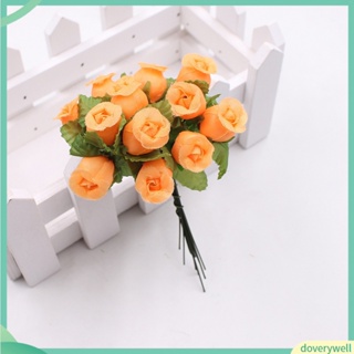 {doverywell} ช่อดอกกุหลาบประดิษฐ์ 12 ดอก 1 ช่อ สําหรับตกแต่งบ้าน งานแต่งงาน DIY