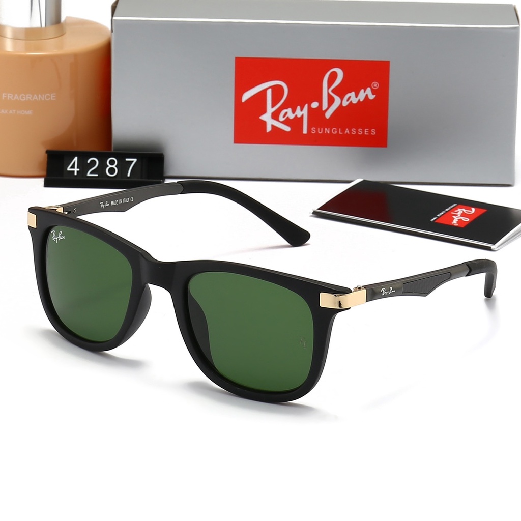 rayban-แว่นตากันแดด-เลนส์โพลาไรซ์-ทนรังสียูวี-ระดับไฮเอนด์-สไตล์เรโทร-สําหรับผู้หญิง-และผู้ชาย