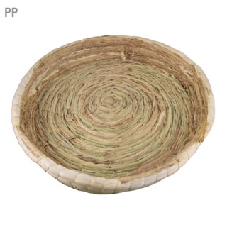 PP Straw Cat Nest Hand Woven Breathable Round Scratch Box for Cats สุนัข Rabbits Geese