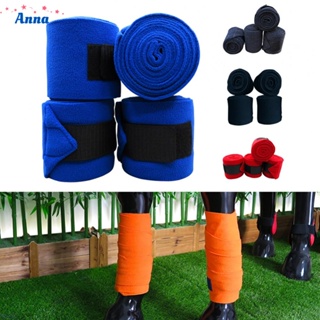 【Anna】9.8ft 4pcs Horse Leg Wraps Horse Leg Bandage for Horse Riding Show Perform