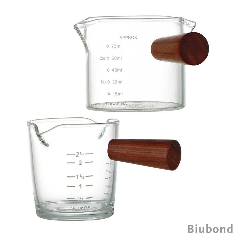 biubond-เหยือกแก้วตวงเอสเปรสโซ่-ด้ามจับไม้-ขนาด-100-มล-สําหรับใส่เครื่องดื่ม-น้ําผลไม้