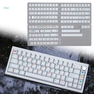 Char ปุ่มกดคีย์บอร์ด 140 คีย์ PBT ลายเชอร์รี่ ย้อมสี MX สําหรับคีย์บอร์ด Mechanical 61