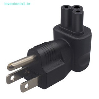 Loveoionia1 อะแดปเตอร์แปลงปลั๊ก US เป็น IEC320 C5 AC Nema 5-15P ตัวผู้ เป็น C5 ตัวเมีย สําหรับแล็ปท็อป PC br