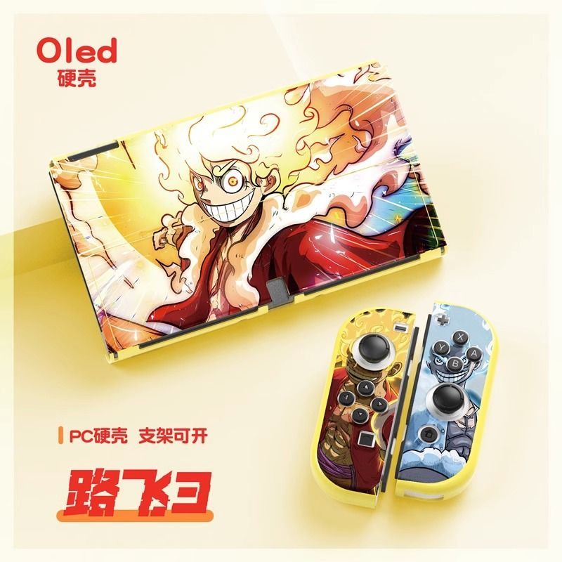 เคสแข็ง-ลายการ์ตูนวันพีช-ลูฟี่-สําหรับจอยเกม-nitendo-switch-oled-console-ns