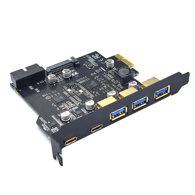 อะแดปเตอร์การ์ดไรเซอร์ Type C USB 3.2 Gen2 PCIE USB 3.0 PCI Express PCI ...