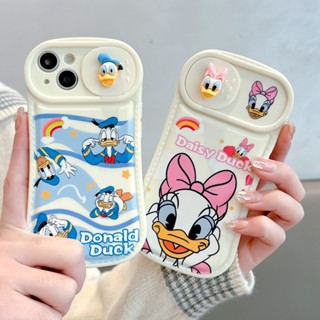 เคสโทรศัพท์มือถือ กันกระแทก กันฝุ่น ลายดอกเดซี่ โดนัลด์ เป็ด แฟชั่น สําหรับ Iphone 14 11 Pro Max Sweet Cool IP 13 12 Pro Max