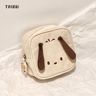 TAIDU ใหม่ กระเป๋าผ้าลูกฟูกลายการ์ตูนญี่ปุ่น Pacha Dog กระเป๋าเครื่องสำอางพกพาเดินทาง จัดเก็บอุปกรณ์อาบน้ำ