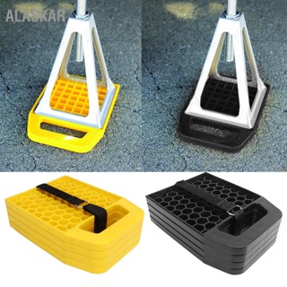 ALASKAR 4PCS RV Jack Pad ป้องกันแจ็คจม Anti Slip Weather Proof Leveling Block สำหรับ Camper Caravan Trailer