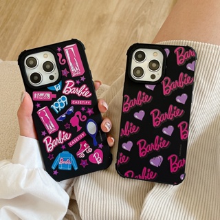 Casetify เคสโทรศัพท์มือถือแบบนิ่ม ผิวด้าน กันกระแทกสี่มุม ลายบาร์บี้ สําหรับ iPhone 14 13 12 11 Pro Max 4 มุม