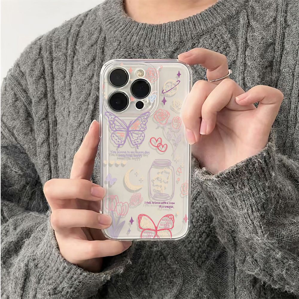 เคสโทรศัพท์มือถือ-แบบนิ่ม-ลายดอกไม้-กันกระแทก-สําหรับ-iphone-1213-11-14pro-6-78