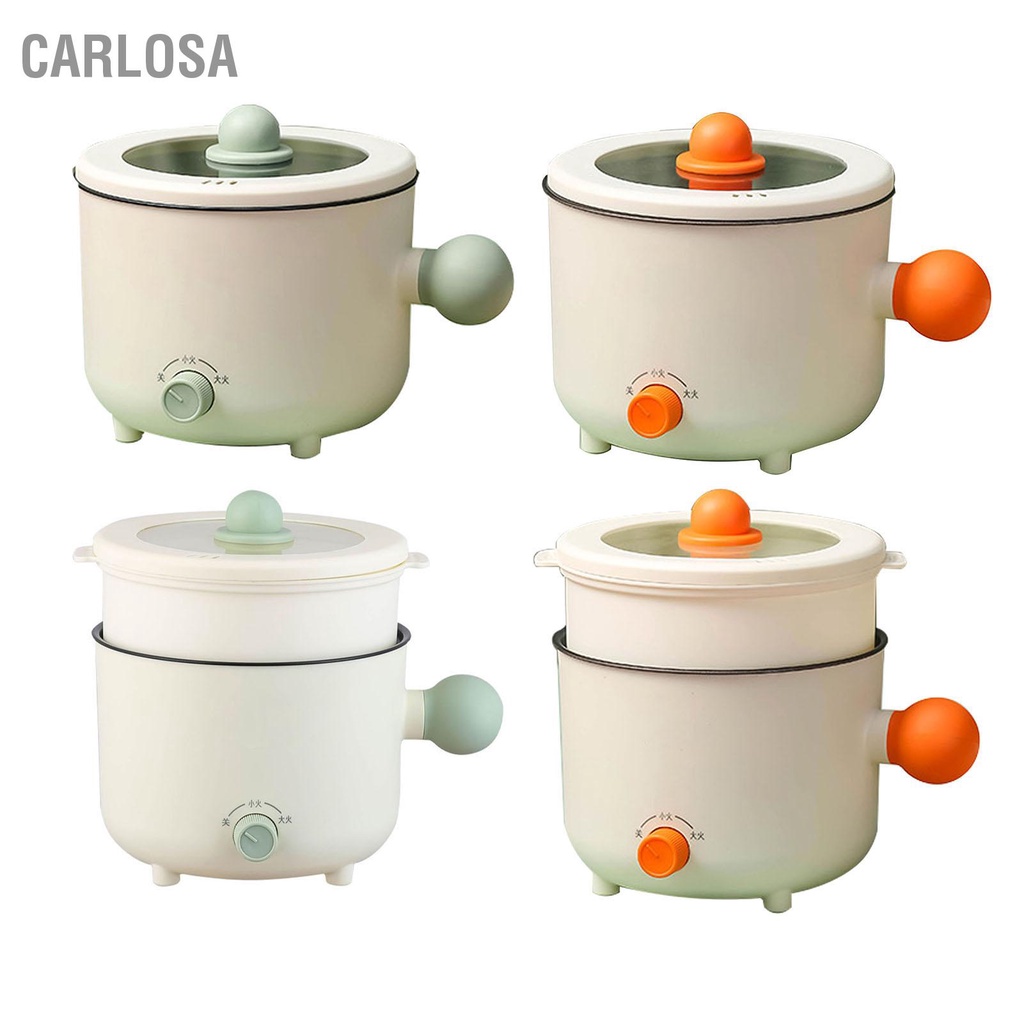 carlosa-หม้อหุงไฟฟ้าขนาดเล็กหม้อต้มก๋วยเตี๋ยวขนาดเล็กมัลติฟังก์ชั่นสำหรับครัวเรือนในหอพักนักเรียน