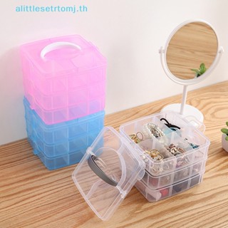 Alittlese กล่องเก็บเครื่องประดับ ลูกปัด 3 ชั้น ปรับได้ 18 ช่อง TH