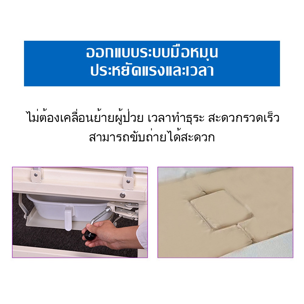 ฉันมีสินค้าในไทยและจะจัดส่งให้ทันที-เตียงผู้ป่วย-เตียงพยาบาล-เตียงผู้ป่วยมือหมุน-ล้อล็อคอิสระ-รุ่นคุ้มค่า-รุ่นapa011