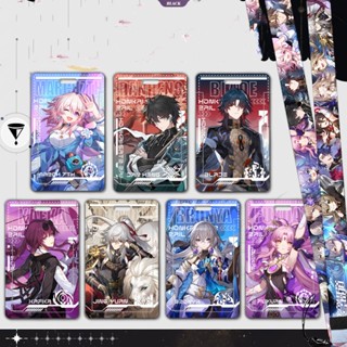 Honkai: Star Rail March 7th Dan Heng Kafka Blade Jing Yuan Fu Xuan ซองใส่บัตรเครดิต บัตรประจําตัวนักเรียน พร้อมสายคล้อง [BL]