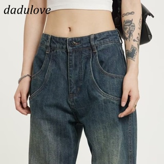 DaDulove💕 New American Style High Street Hip Hop Washed Jeans WOMENS Niche High Waist Wide Leg Pants Trousers