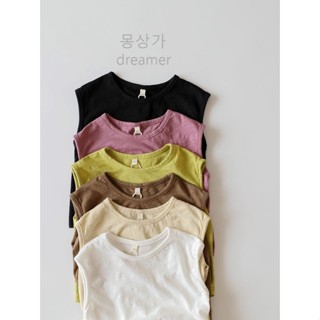 พร้อมส่ง ลดกระหน่ํา สไตล์ญี่ปุ่น เกาหลี ผัด นุ่ม เบา บาง!เสื้อกั๊กแขนกุด ผ้าฝ้าย แบบนิ่ม สวมใส่สบาย แฟชั่นฤดูร้อน สไตล์เกาหลี สําหรับเด็กผู้ชาย และผู้หญิง