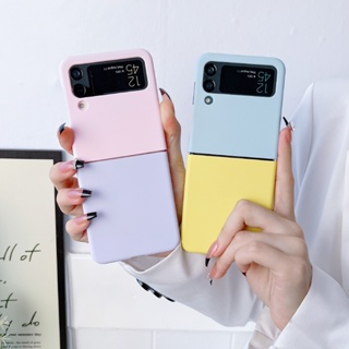 เคสโทรศัพท์มือถือ แบบบางพิเศษ ป้องกันกระแทก เนื้อแมตต์ แฟชั่นสร้างสรรค์ สําหรับ Samsung Galaxy Z Flip 4 Z Flip 3
