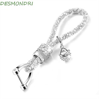 DESMONDRI พวงกุญแจ จี้เพชร พลอยเทียม กลิตเตอร์ แฟชั่น สําหรับตกแต่งกระเป๋า กุญแจรถยนต์