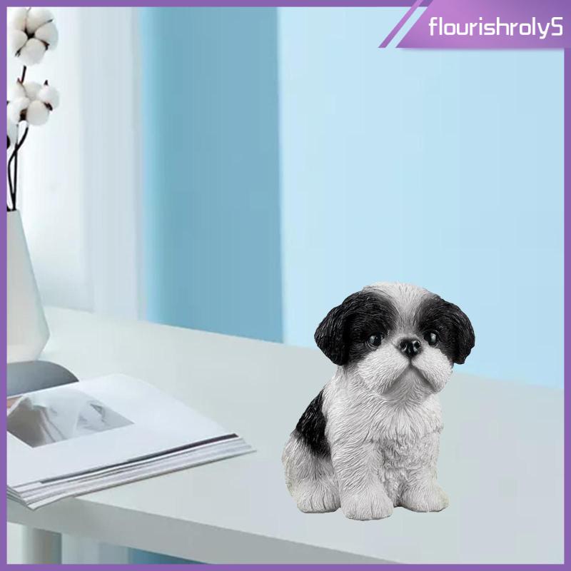 flourishroly5-ฟิกเกอร์เรซิ่น-รูปปั้นสุนัขนั่งน่ารัก-ของขวัญวันเกิด-สําหรับตกแต่งบ้าน-โรงแรม-ออฟฟิศ