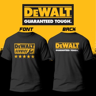 พิมพ์ลาย เสื้อยืด Dewalt โพลีเฟลกลายหน้าหลัง