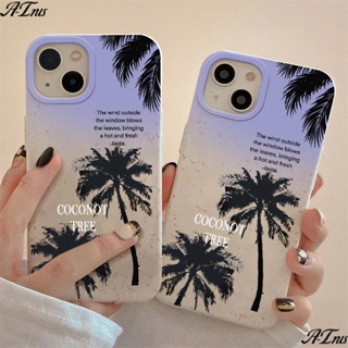 เคสโทรศัพท์มือถือ แบบนิ่ม ลายต้นมะพร้าว กันกระแทก สําหรับ Apple Iphone 14pro 13plusmax 87 12 11