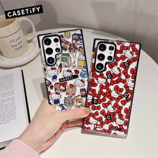 เคสโทรศัพท์มือถือแบบใส ลายคิตตี้ KT Cat CASETiFY สําหรับ Samsung Galaxy S20 S21 S22 S23 Ultra S20+ S21+ S22+ S23 Plus