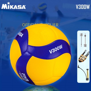 Official FIVB Mikasa ลูกวอลเลย์บอล V300W หนัง PU ไซซ์ 5