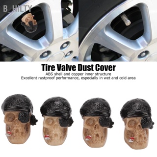 B_HILTY 4 ชิ้น/เซ็ตยางวาล์ว Cap Skull Shape พร้อมแหวนยางสำหรับรถยนต์จักรยาน SUVs รถบรรทุกรถจักรยานยนต์