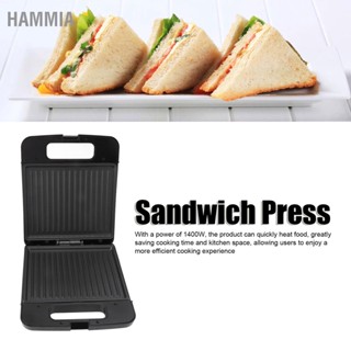 HAMMIA Panini Press Maker เครื่องทำแซนวิชแบบกดความร้อนสองด้านสำหรับร้านอาหารในครัว EU Plug 220V