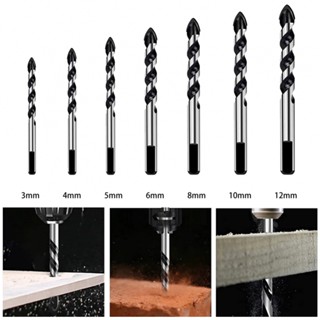 Triangle Glass Drill 1pcs Drill Bit Multifunctional Silver + Black Tool