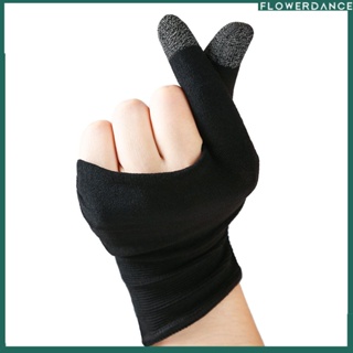 ถุงมือเกมมือถือ Gaming Finger For Gamer Controller Sweatproof Anti-slip Touch Screen Finger Sleeve Breathable Mobile Gaming Gloves flower