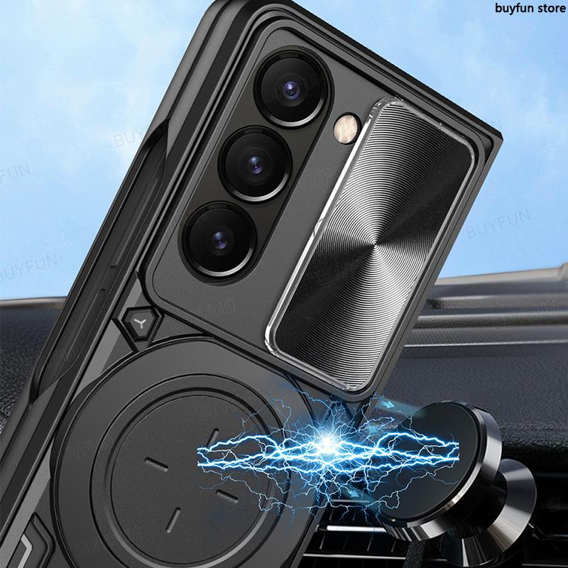 for-samsung-galaxy-z-fold5-fold-5-5g-case-magnetic-car-holder-ring-shockproof-armor-phone-cover