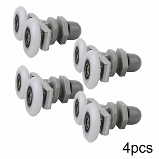 4PCS Bathroom Shower Door Roller Runner Wheels Sliders 19/23/25/27mm Diameter