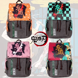 กระเป๋าเป้สะพายหลัง กันน้ํา ลายการ์ตูนอนิเมะ One Piece Demon Slayer Tanjiro Naruto สําหรับผู้ชาย