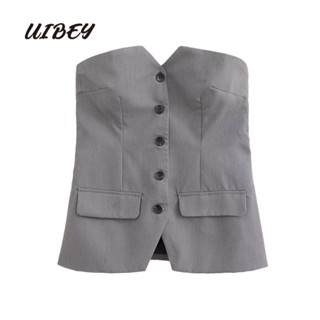 Uibey เสื้อกั๊กแฟชั่น อเนกประสงค์ 3243