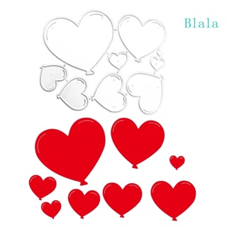 Blala แผ่นแม่แบบโลหะ ตัดลายหัวใจ สําหรับตกแต่งสมุด อัลบั้ม กระดาษ การ์ด
