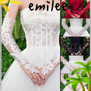 Emilee ถุงมือคอสเพลย์ สีพื้น สําหรับงานปาร์ตี้