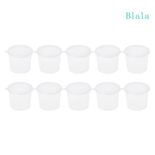 Blala ถ้วยซอส พลาสติก แบบใช้แล้วทิ้ง พร้อมฝาปิด 10 ชิ้น