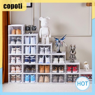 Copoti ชั้นวางรองเท้า แบบหลายชั้น พับได้ เรียบง่าย สําหรับห้องนั่งเล่น บ้าน