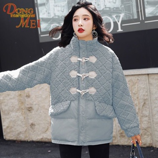 เสื้อแจ็กเก็ต ผ้าฟลีซ บุฟองน้ํา คอปกตั้ง สไตล์เกาหลี แฟชั่นฤดูหนาว สําหรับผู้หญิง 2023