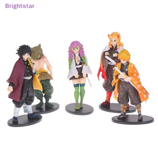 Brightstar โมเดลฟิกเกอร์ PVC อนิเมะดาบพิฆาตอสูร Kamado Tanjirou Agatsuma Zenitsu Rengoku Kyoujurou ขนาด 17 ซม.