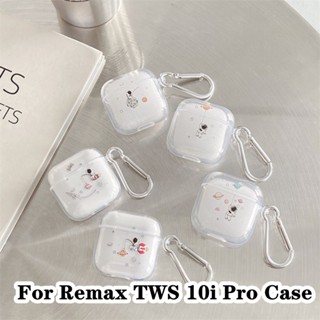 【จัดส่งรวดเร็ว】เคสหูฟัง แบบนิ่ม แบบใส ลายการ์ตูน สําหรับ Remax TWS 10i Pro Remax TWS 10i Pro