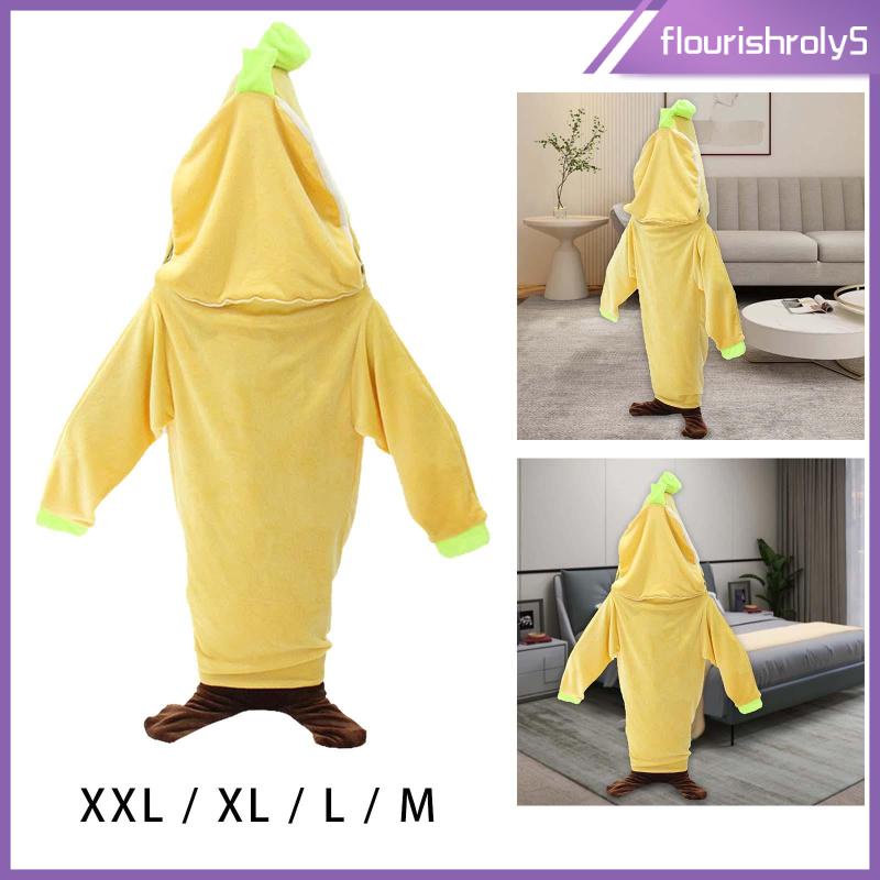 flourishroly5-ถุงนอน-ผ้าห่ม-มีฮู้ด-ลายกล้วย-ผลไม้-ฮาโลวีน