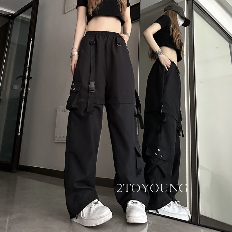 2toyoung-กางเกงขายาว-คาร์โก้-กางเกง-เชือกอเมริกันคลาสิค-cargo-pants-2023-new-สวย-fashion-สวยงาม-stylish-a20m08a-36z230909