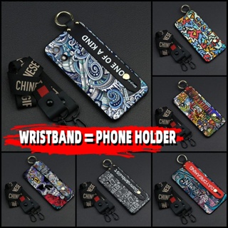 personality Fashion Design Phone Case For Itel A18/Tecno POP6C Back Cover Phone Holder Wrist Strap Lanyard Dirt-resistant