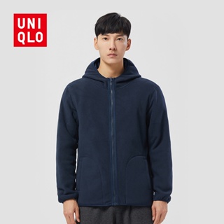 Uniqlo เสื้อแจ็กเก็ตกันหนาว ผ้าฟลีซ แบบหนา สองด้าน ให้ความอบอุ่น แฟชั่นคู่รัก สําหรับผู้ชาย