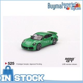 [Authentic] Mini GT 1:64 #525 Porsche 911 Turbo S Python Green รุ่นรถ RHD