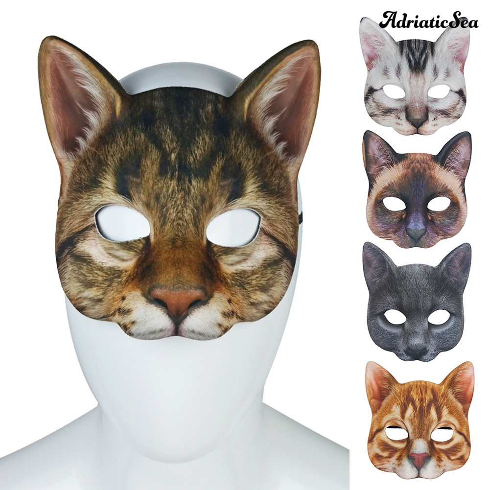 ads-หน้ากากคอสเพลย์-รูปแมวเหมือนจริง-แบบครึ่งหน้า-สําหรับปาร์ตี้ฮาโลวีน