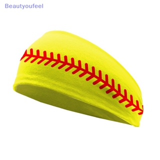 [Beautyoufeel] ที่คาดผม เบสบอล แบบนิ่ม กันเหงื่อ เหมาะกับการเล่นโยคะ ฟิตเนส สําหรับผู้หญิง