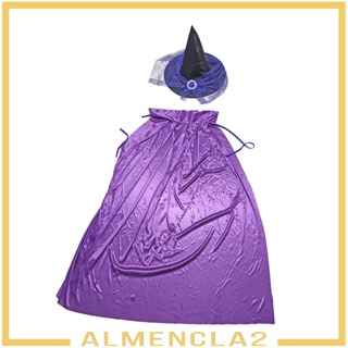 [Almencla2] เสื้อคลุมแม่มด และหมวกคอสเพลย์ สําหรับผู้ใหญ่ พร็อพถ่ายรูปฮาโลวีน